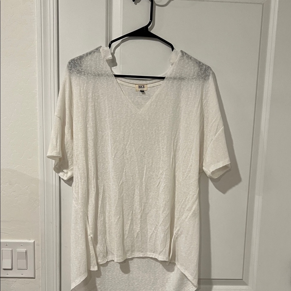 BKE White Short Sleeve Top